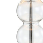 21" Silver Novelty Table Lamp With Globe Shade