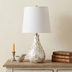 21" Clear Novelty Desk Lamp With Drum Shade