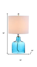 19" Clear Novelty Desk Lamp With Drum Shade