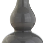 21" Silver Gourd Table Lamp With Drum Shade