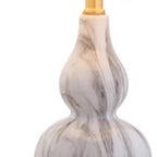 Set of Two 21" Gold Gourd Desk Lamps With Drum Shades
