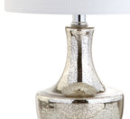 20" Silver Novelty Bedside Lamp With Drum Shade