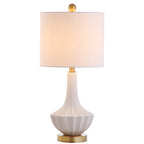 22" Gold Urn Table Lamp With Drum Shade