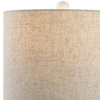 21" Antiqued White Antlers Desk Lamp With Drum Shade