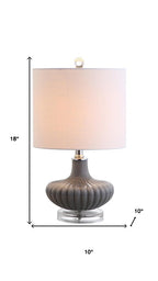 18" Clear Novelty Table Lamp With Drum Shade