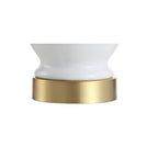 20" White And Gold Urn Table Lamp With Drum Shade