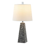 Set of Two 21" Gray Geometric Table Lamps With Empire Shades