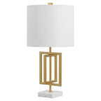 20" White Novelty Table Lamp With Globe Shade