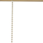 25" Brass And White Round Table Lamp With Drum Shade