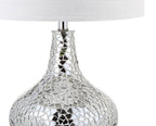 26" Silver Novelty Table Lamp With Drum Shade