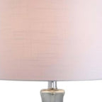 Set of Two 29" Clear Novelty Table Lamps With Drum Shades