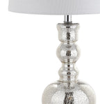 Set of Two 29" Silver Novelty Table Lamps With Drum Shades