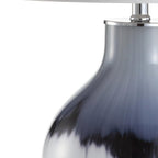 27" Silver Novelty Table Lamp With Globe Shade