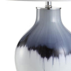 27" Silver Novelty Table Lamp With Globe Shade