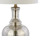 Set of Two 25" Gold Novelty Table Lamps With Drum Shades