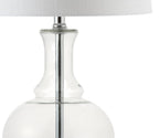 Set of Two 25" Silver Novelty Table Lamps With Drum Shades