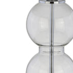 Set of Two 27" Silver Novelty Table Lamps With Drum Shades