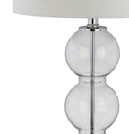 Set of Two 27" Silver Novelty Table Lamps With Drum Shades