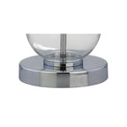 Set of Two 27" Silver Novelty Table Lamps With Drum Shades