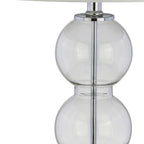 Set of Two 27" Silver Novelty Table Lamps With Drum Shades