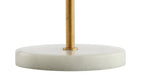 21" White Round Table Lamp With Globe Shade