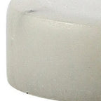 21" White Round Table Lamp With Globe Shade