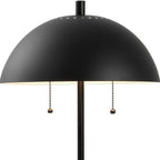 21" White Round Table Lamp With Globe Shade
