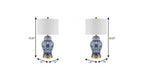 Set of Two 25" Gold Novelty Table Lamps With Globe Shades