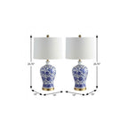 Set of Two 26" Gold Novelty Table Lamps With Globe Shades