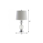 24" Silver Novelty Table Lamp With Drum Shade
