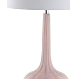 Set of Two 29" Clear Novelty Table Lamps With Drum Shades