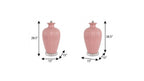 Set of Two 29" Clear Novelty Table Lamps With Drum Shades