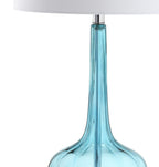 Set of Two 29" Clear Novelty Table Lamps With Drum Shades