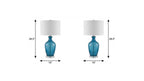 Set of Two 29" Clear Novelty Table Lamps With Drum Shades