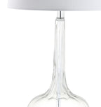 Set of Two 29" Clear Novelty Table Lamps With Drum Shades