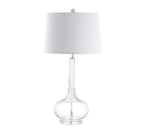 Set of Two 29" Clear Novelty Table Lamps With Drum Shades
