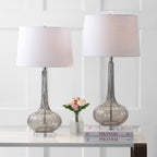 Set of Two 29" Clear Novelty Table Lamps With Drum Shades