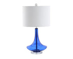 Set of Two 26" Silver Novelty Table Lamps With Drum Shades
