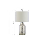 25" Clear Novelty Table Lamp With Drum Shade