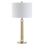 27" Gold Novelty Table Lamp With Drum Shade