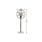 27" White Novelty Table Lamp With Globe Shade