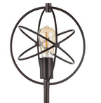 27" White Novelty Table Lamp With Globe Shade