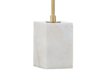 26" White Arched Lamp With Novelty Shade