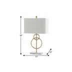26" White Novelty Table Lamp With Shade