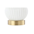 20" Gold Globe Globe Lamp With Drum Shade