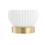 20" Gold Globe Globe Lamp With Drum Shade