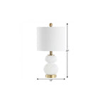 20" Gold Globe Globe Lamp With Drum Shade