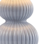 20" Gold Gourd Table Lamp With Drum Shade
