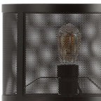 25" Black Table Lamp With Globe Shade