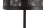 25" Black Table Lamp With Globe Shade